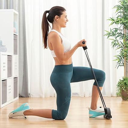 Relaxdays Appareil de Sport Multifonction, pédales adaptables, poignées, abdominaux, Fitness à la Maison