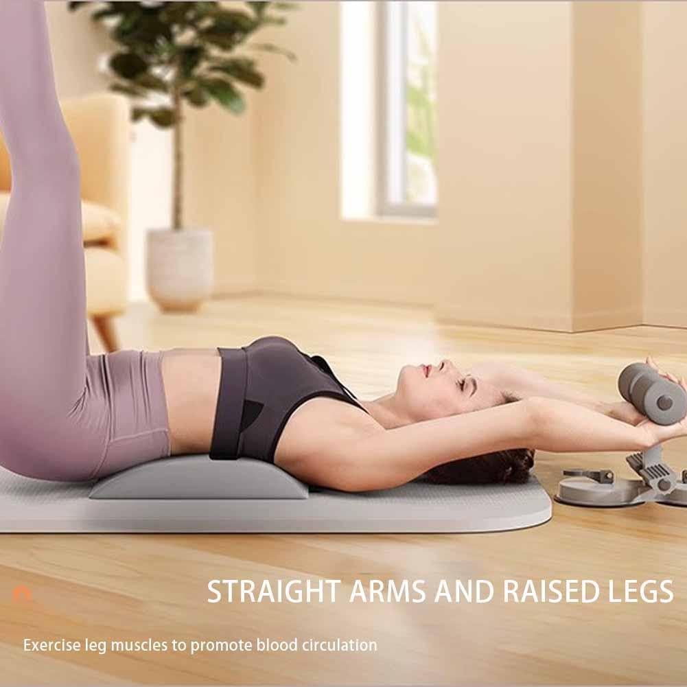 Barre de sol pour abdominaux, support de pied avec 2 ventouses élastiques, équipement d'entraînement abdominaux, appareil d'assistant abdominaux pour entraînement à domicile