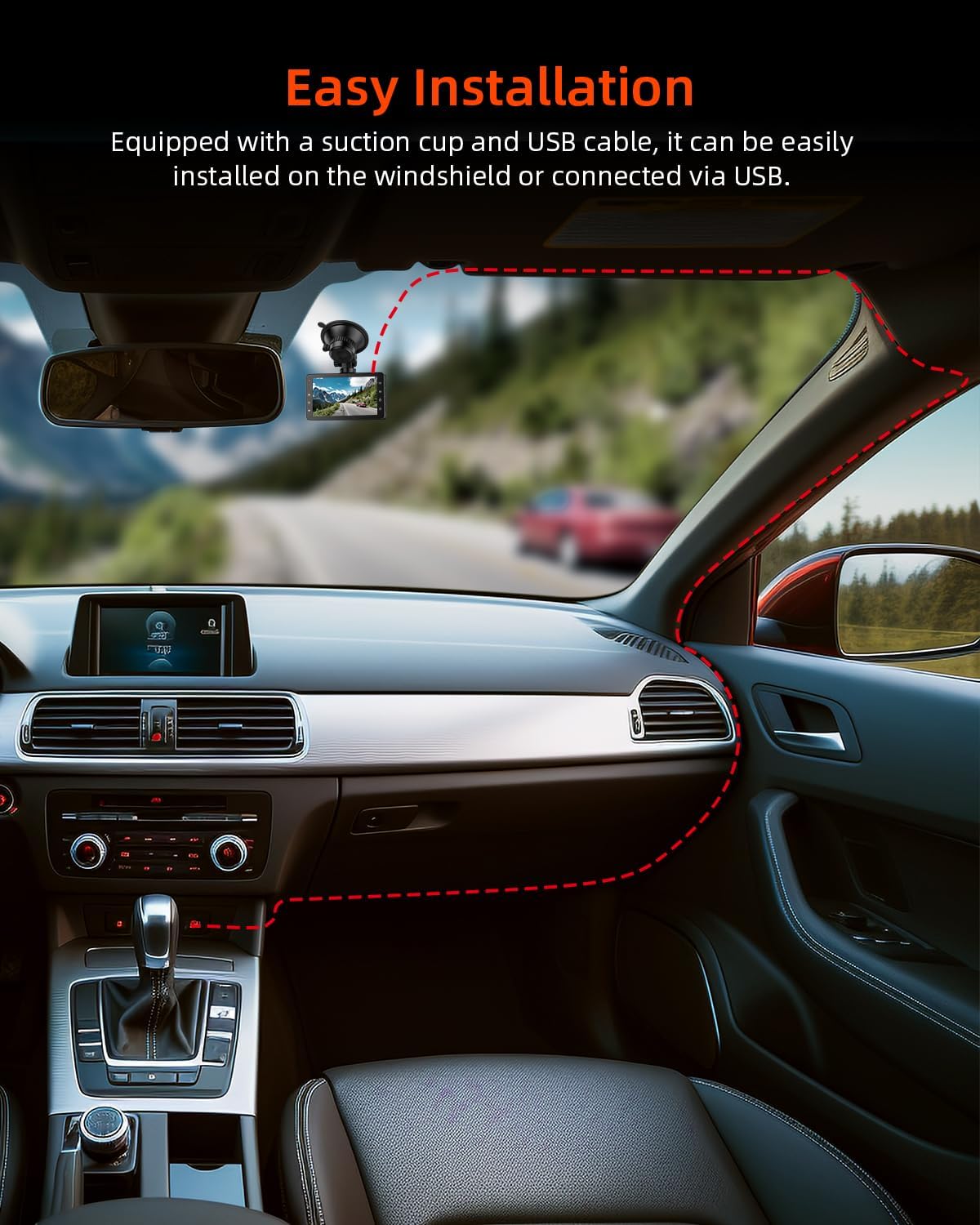 Camarera de visionnage de voiture avant et arrière/ Dual lens vehicle blackbox dvr