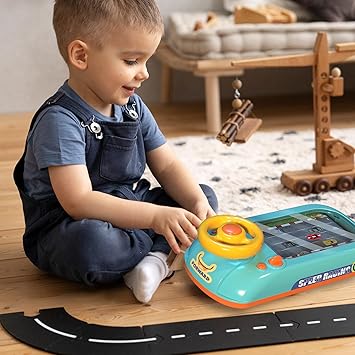 Générique Apprendre des Jouets pour Un an, Un Jouet de Voiture pour bébé, Une Piste de Course, Un Jouet de Volant, Un Volant pour Enfants avec des Effets sonores musicaux, Apprentissage interactif