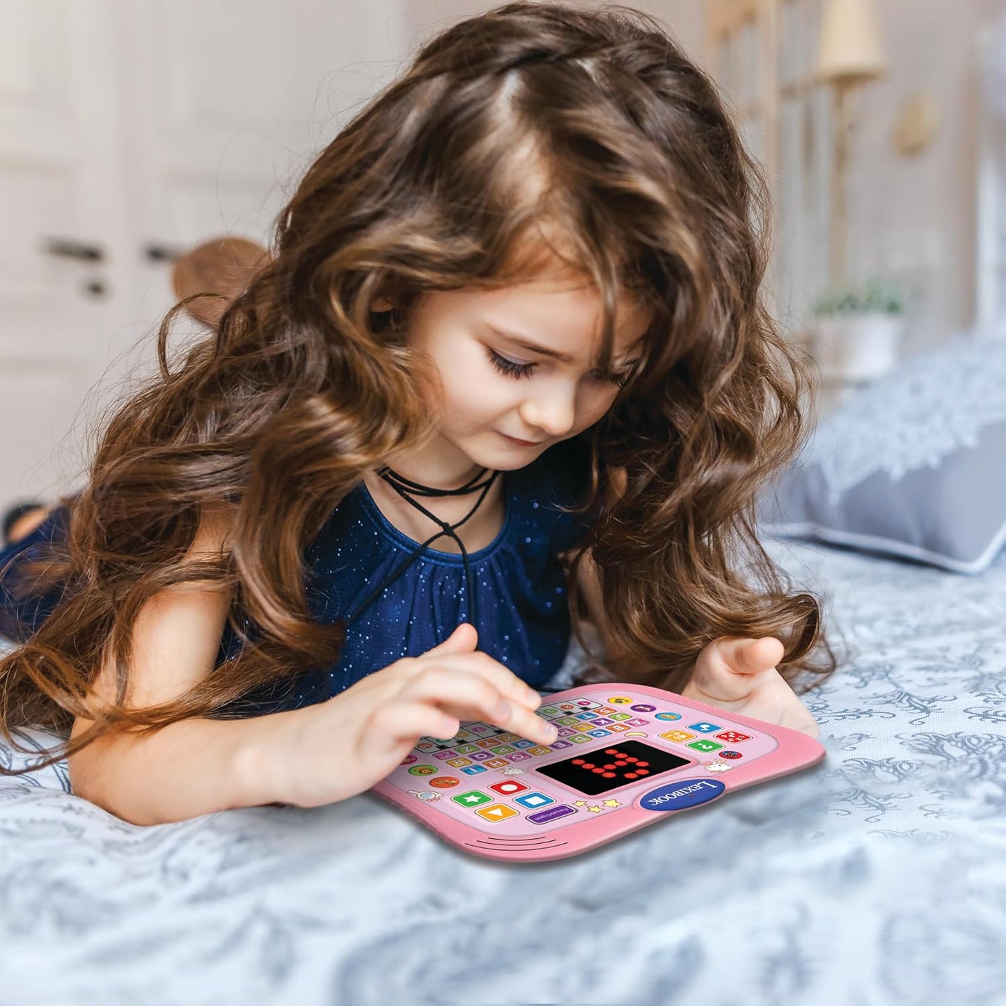 Tablette éducative parlante bilingue ABC Hello Kitty avec Touches tactiles et écran LED, Anglais/Français,