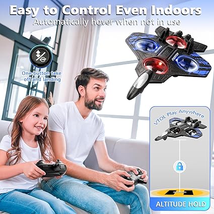 Drone d'avion en mousse pour enfants et adulte  - quadricoptère télécommandé avec flottement automatique