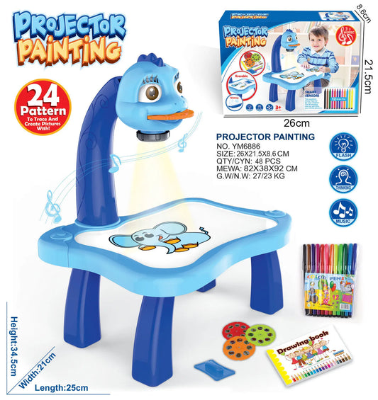 Table de projection de dessin pour enfants avec lumière et musique, enfants à partir de 3ans