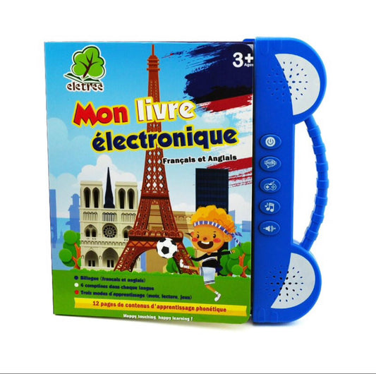 Livre Sonore ABC Français et Anglais pour Les Enfants, éducatif Jouet. Activités d'apprentissage pour Les Lettres, Les Mots, Les Chiffres, Les Formes, Les Couleurs et Les Animaux pour Les Tout-Petits