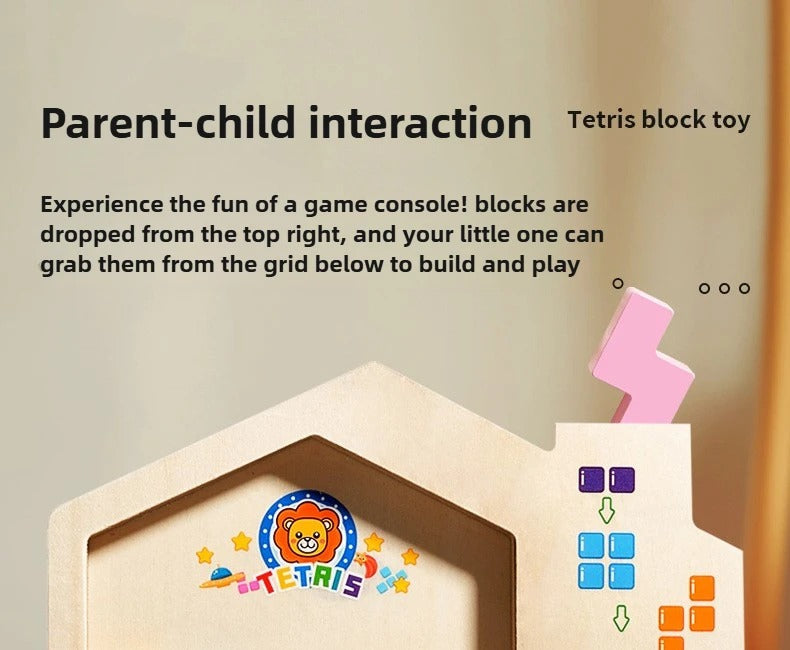 Jeu se table Éducatif Tetris en Bois - Blocs puzzles