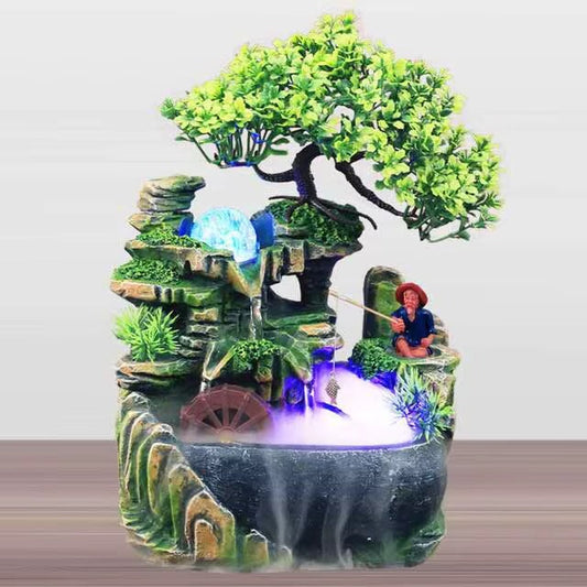 Fontaine d'intérieur - Fontaine de table - Décoration avec éclairage LED