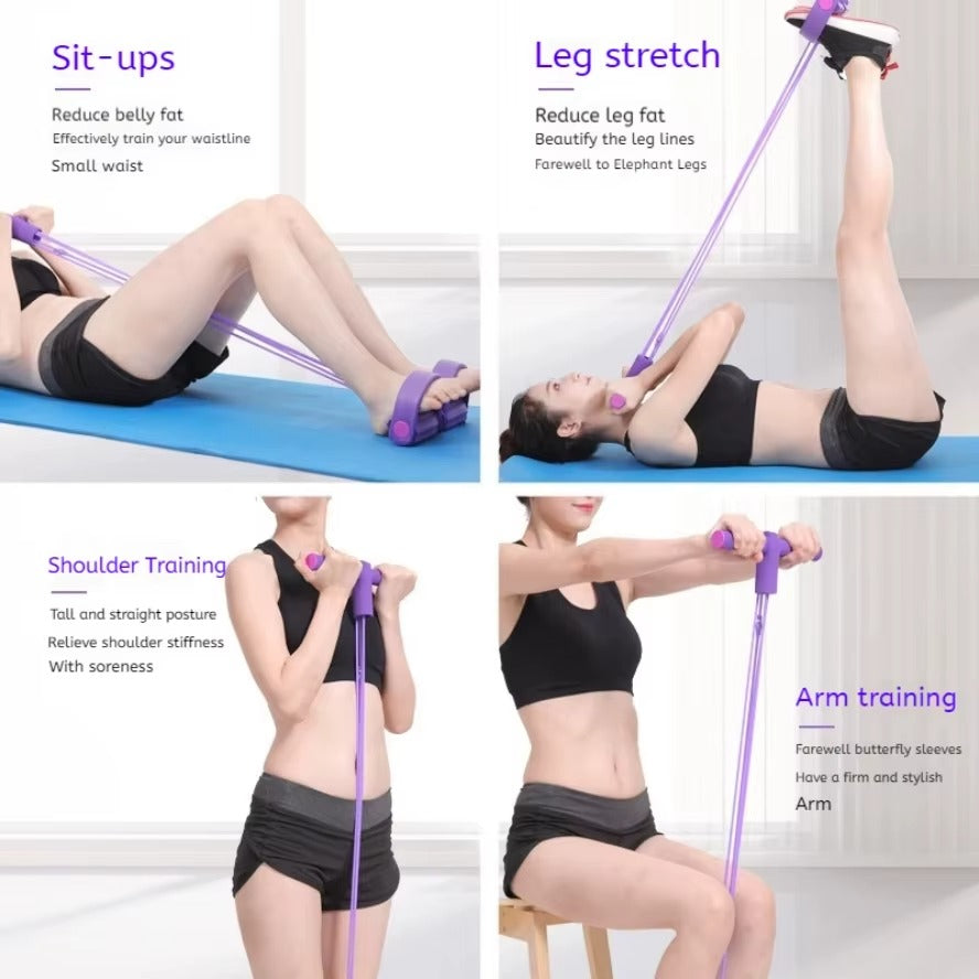 Relaxdays Appareil de Sport Multifonction, pédales adaptables, poignées, abdominaux, Fitness à la Maison