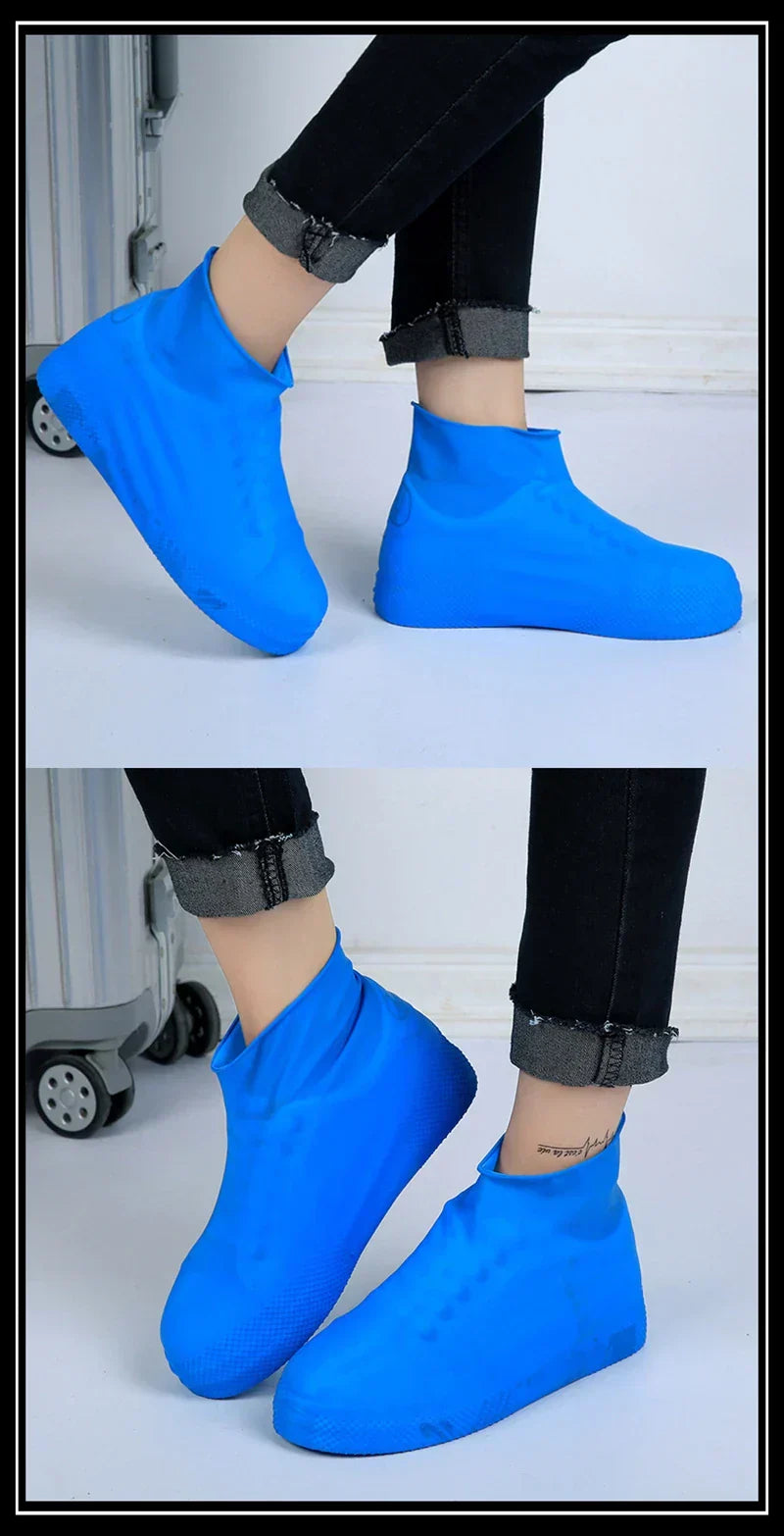 PROTEGE CHAUSSURES IMPERMEABLES EN PVC REUTILISABLES ET DURABLE POUR LES JOURS DE PLUIE ET AUTRES