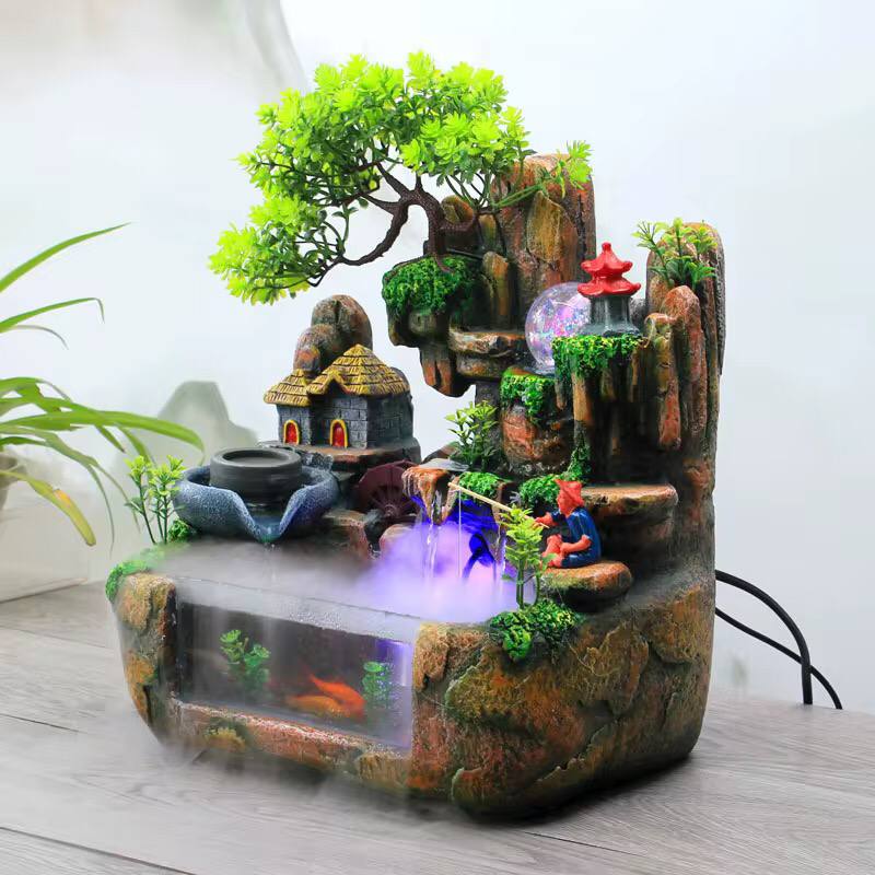 Fontaine d'intérieur - Fontaine de table - Décoration avec éclairage LED