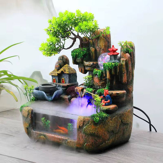 Fontaine d'intérieur - Fontaine de table - Décoration avec éclairage LED