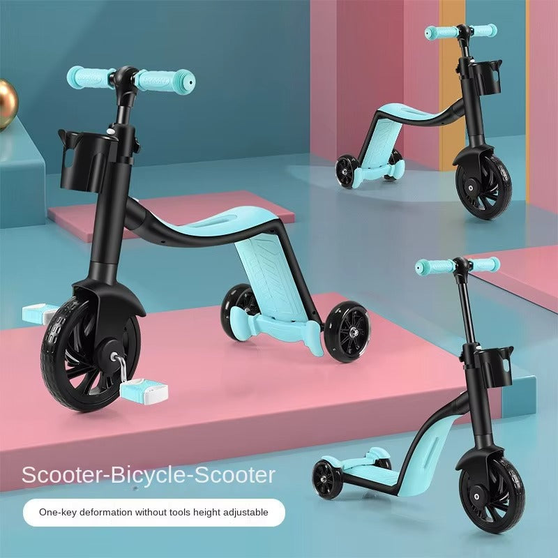 Trottinette pour enfant multifonction  - Trottinette a pédale 3 en 1